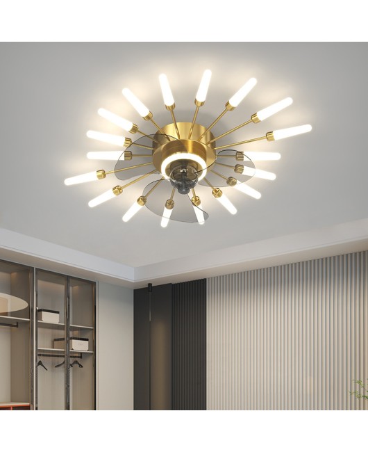 Fan lights, living room ceiling lights, simple, modern, atmospheric, bedroom fireworks, ceiling fan lights, integrated frequency conversion, 2022 new model