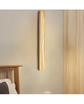 Cross border new Chinese style wall lamp, long solid wood creative living room TV background wall lamp, bedroom bedside lamp, Japanese style