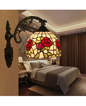 Cross border European and American Tifan wall lamp, bedroom bedside lamp, European retro creative living room, balcony, corridor, staircase wall lamp, Ni