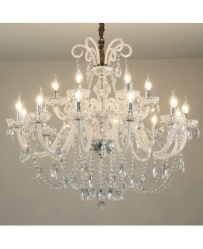 European style candles, crystal chandeliers, simple and atmospheric dining rooms, living rooms, crystal lights, luxury villas, duplex buildings, lobby lighting fixtures