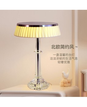 French style Thousand Night Crystal Desk Lamp, Modern Simple Bedroom Bedhead Decoration Desk Lamp, European Style Living Room Dining Room LED Lighting