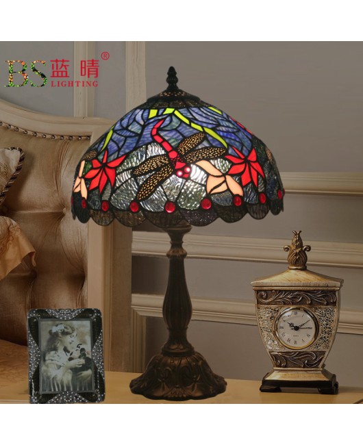 Cross border direct sales export cross-border dragonfly table lamp European retro creative bar coffee shop nostalgic decoration desk lamp