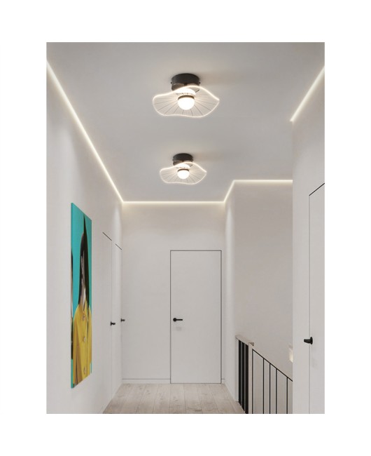 Balcony Light Luxury All Copper Corridor Light Corridor Light Creative Lotus Leaf Ceiling Light Simple Entrance Entrance Light Hall Light