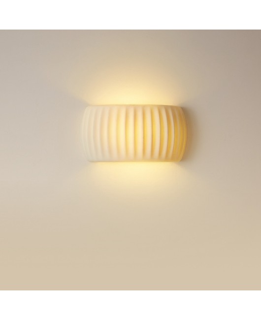 Cream style wall lamp Nordic minimalist creative corridor corridor background wall lamp Roman Wabi Sabi living room bedroom bedside lamp