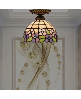 Cross border export to Germany, France, UK, Spain, 8-inch Tiffany European style ceiling light, LED retro creative light