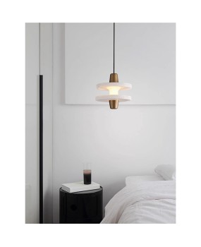 Modern minimalist Spanish marble lamp bedroom headboard pendant light modern light luxury high-end feeling restaurant pendant light design sense