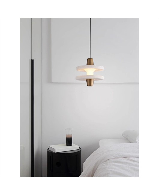 Modern minimalist Spanish marble lamp bedroom headboard pendant light modern light luxury high-end feeling restaurant pendant light design sense