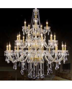 European style crystal chandelier atmospheric three story duplex building large chandelier hotel lobby villa lobby living room engineering lighting fixtures