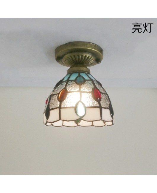 A dropshipping Baohua Tiffany European style corridor restaurant hotel balcony foyer decoration ceiling light cleaning