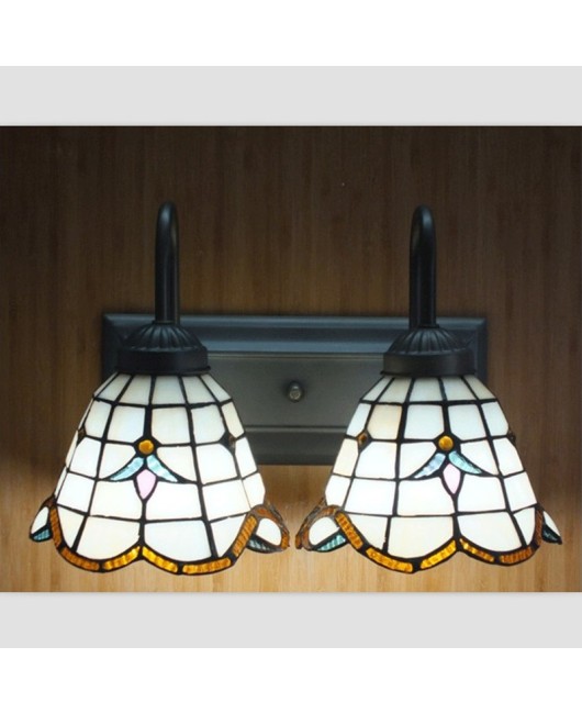 Colorful glass European style warm wall lamp bathroom mirror headlight bedroom bedside wall lamp hallway wall lamp