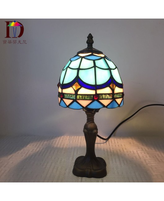 Baohua Tiffany Lamp Manufacturer Simple and Creative LED Mediterranean Lighting Hotel Children's Room Bedhead and Bedroom Desk Lamp