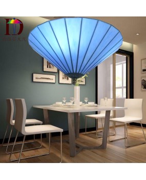 Wholesale of Mediterranean LED energy-saving living room ceiling lights, one piece dropshipping, colored glass children's ceiling lights