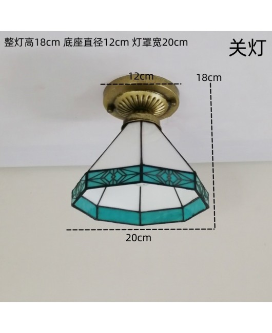 A dropshipping Baohua Tiffany European style corridor restaurant hotel balcony foyer decoration ceiling light cleaning