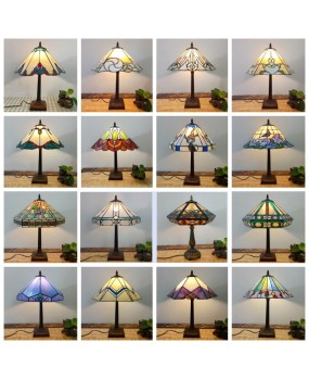 European retro desk lamp, bedroom bedside, living room, study, American countryside, creative glass art decoration, night light fixture