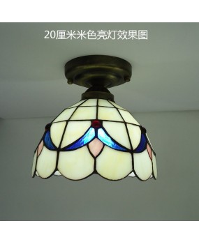 Manufacturer direct sales Tiffany hotel bedroom circular lighting wholesale hotel engineering bedroom balcony ceiling light