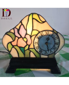 Lighting manufacturer's dropshipping Tiffany countryside flower decorative desk lamp, bedside creative night light, nostalgic