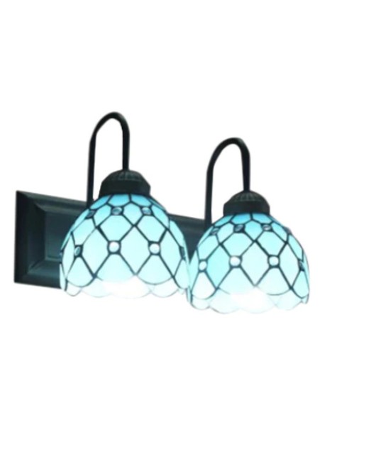 Manufacturer wholesale colored glass lamps Tiffany lighting Mediterranean beads blue minimalist wall lamp mirror headlights