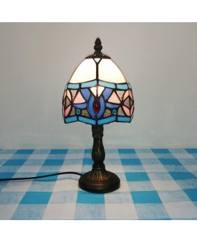 European and American style vintage colored glass bedroom bedside lamp, American countryside bar lamp, coffee shop lighting