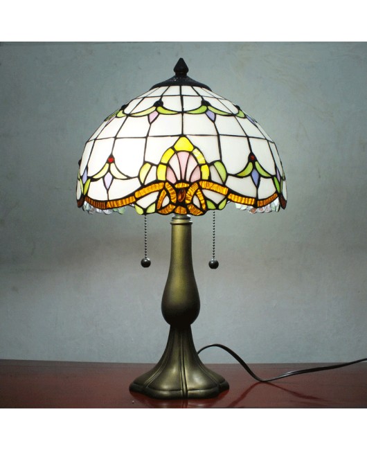 Colorful glass lighting, rural rose desk lamp, living room bedroom bedside lamp, warm desk lamp manufacturer wholesale