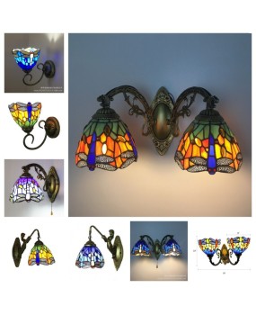 Lighting fixtures, LED Tiffany mirror headlights, bathroom bedside lights, wall lights, dragonfly aisle wall lights, Yang desk lamps, wholesale