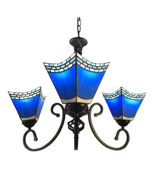 Supply American style restaurant chandelier with three heads and one piece for dropshipping. Living room restaurant, Mediterranean style three head glass restaurant chandelier