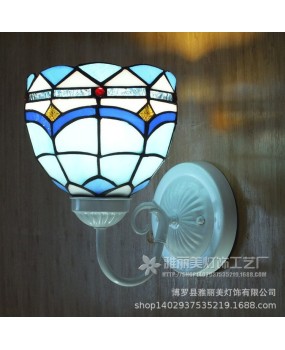 Wholesale Colored Glass Mediterranean Fresh Bathroom Wall Light Mirror Front Light Bedroom Bedhead Wall Light Corridor Wall Light