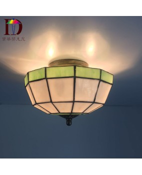 Tiffany colored glass corridor entrance balcony hotel project modern and simple LED ceiling light dropshipping