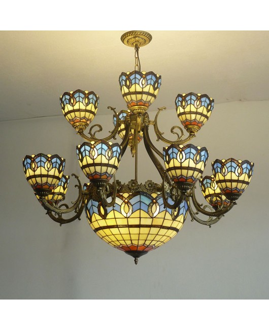 2024 New Wholesale Baohua Tiffany Nordic Duplex Building Grand Chandelier Hotel Engineering Hall Nordic Chandelier