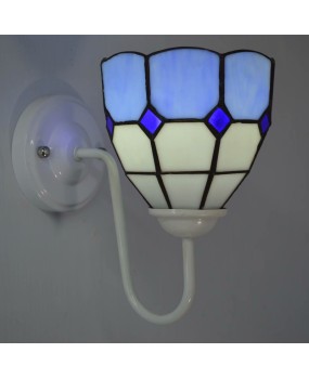 Discounted wall lamp wholesale popular simple hotel bedroom bedside lamp, one piece dropshipping Mediterranean glass fishing wall lamp