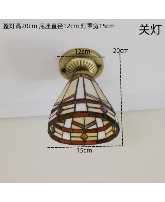 A dropshipping Baohua Tiffany European style corridor restaurant hotel balcony foyer decoration ceiling light cleaning