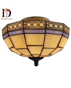 Wholesale retro wrought iron ceiling light, one piece dropshipping, LED corridor glass, antique bedroom corridor, circular ceiling light