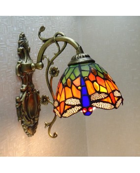 Factory direct sales of a dropshipping Tiffany lighting dragonfly countryside bedside lamp bedroom dining room balcony mirror headlight