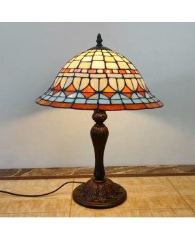 Cross border European and American Tiffany desk lamp bedroom wedding room bedside lamp living room study bar dining room decoration retro desk lamp