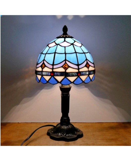 Baohua Tiffany Lamp Manufacturer Simple and Creative LED Mediterranean Lighting Hotel Children's Room Bedhead and Bedroom Desk Lamp