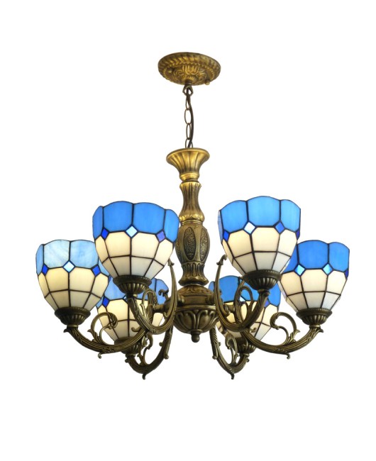 Blue Mediterranean style pendant light, customized for Tiffany Hotel, non-standard engineering hall, living room lighting fixtures