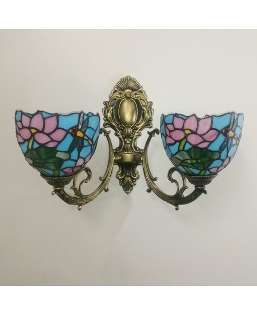 American Mediterranean mirror cabinet lamp, bathroom vanity, makeup mirror, European style three headed Vanni wall lamp, mirror headlight