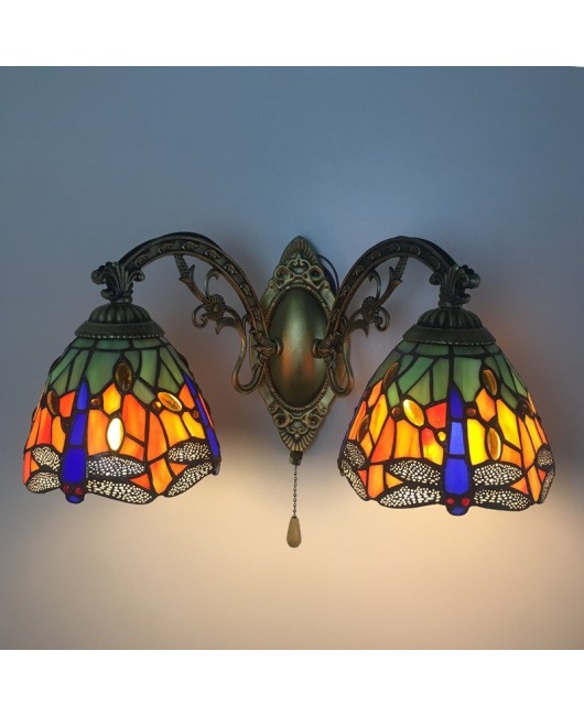 Lighting fixtures, LED Tiffany mirror headlights, bathroom bedside lights, wall lights, dragonfly aisle wall lights, Yang desk lamps, wholesale