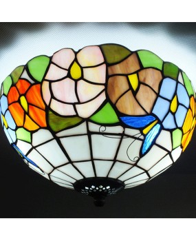 Factory direct sales of colored glass lighting fixtures, garden butterfly flower ceiling lights, bedroom, dining room, balcony, foyer ceiling lights