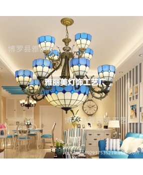 Direct sales of zinc alloy chandeliers by lighting manufacturers to supply Mediterranean hotel club lobby large chandelier engineering lighting fixtures