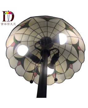 Manufacturer direct sales of Mediterranean floor lamp, one piece dropshipping iron art Tiffany living room art floor lamp, new promotion