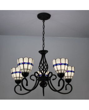 Supply glass lighting fixtures, wrought iron Tiffany living room lights, LED pendant lights, European style pendant lights, bedroom lights, energy-saving lamps