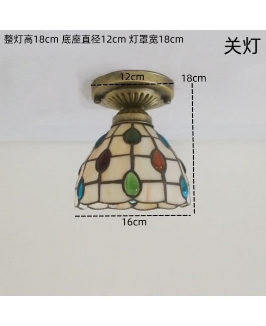 A dropshipping Baohua Tiffany European style corridor restaurant hotel balcony foyer decoration ceiling light cleaning