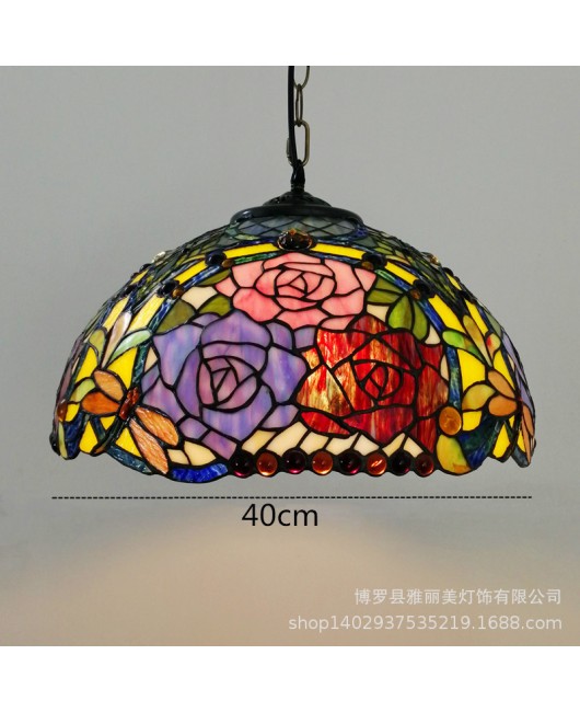 Manufacturer Foreign Trade Tiffany Lighting Living Room Hotel Bedroom Bedlight Retro European Bedroom Desk Lamp