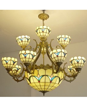 Supply of Mediterranean Hotel Clubhouse Lobby Large Chandelier Engineering Lighting Fixture One piece dropshipping Mediterranean Three layer Chandelier