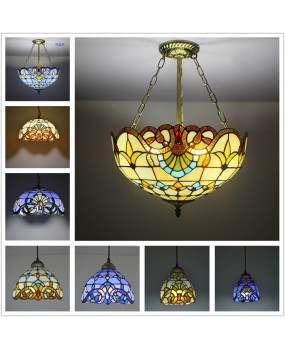 Supply Tiffany's retro creative lighting for foreign trade, one piece dropshipping, living room creative glass, hotel club engineering lights