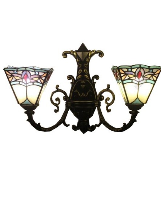 Manufacturer wholesale natural agate stone wall lamp Tiffany retro living room bar villa classical wall lamp special price