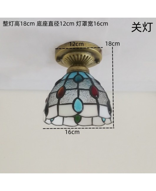 A dropshipping Baohua Tiffany European style corridor restaurant hotel balcony foyer decoration ceiling light cleaning