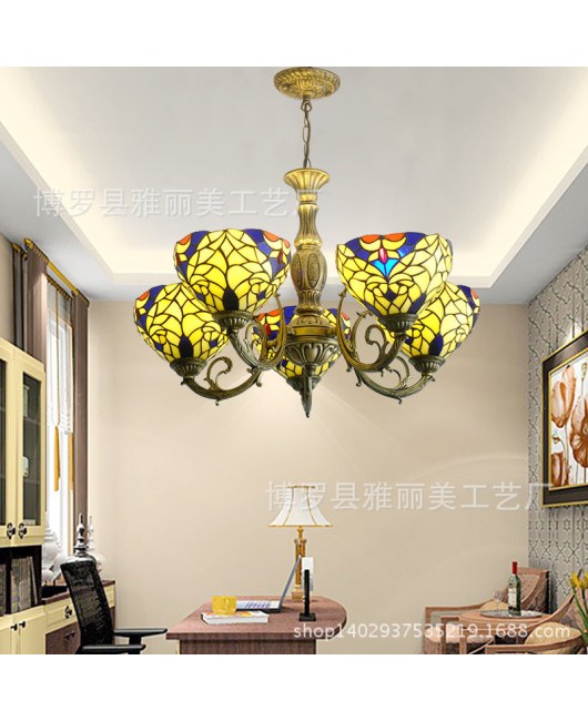 American countryside rose, living room chandelier, wrought iron furniture, hotel glass lighting fixtures, factory direct sales and distribution