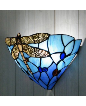 Wall lamp wholesale Tiffany retro glass wall lamp dropshipping wall mounted TV background wall lamp dragonfly lamp