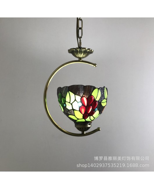 Colorful glass chandelier, restaurant light, creative and personalized bar counter, bird light, coffee shop, bedroom, Tiffany lighting, parrot